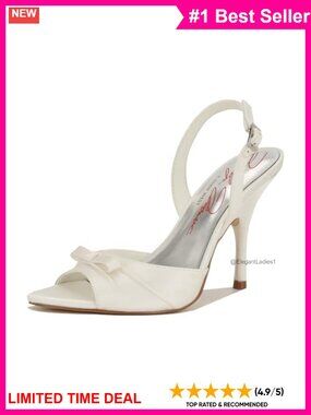 Satin Peep Toe Slingback Stiletto Heeled Sandals